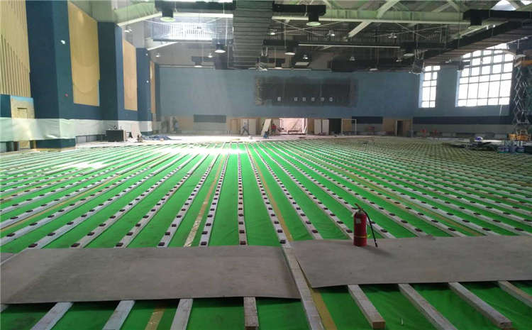 柞木籃球運動地板單層龍骨結構